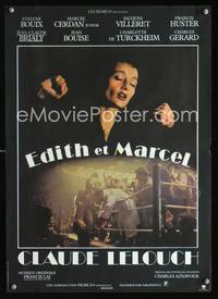 a527 EDITH & MARCEL French 15x21 movie poster '83 Claude Lelouch