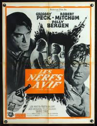 a355 CAPE FEAR French 23x32 movie poster '62 Gregory Peck, Mitchum