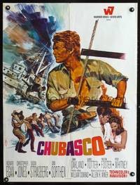 a357 CHUBASCO French 23x32 movie poster '68 cool Landi artwork!