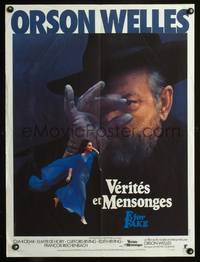 a374 F FOR FAKE French 23x32 movie poster '76 Orson Welles, Ferracci