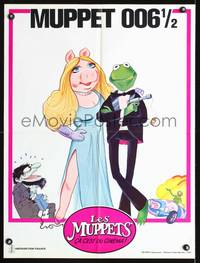 a440 MUPPET 006 1/2 French 23x32 movie poster '80 best Bond spoof!