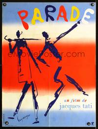 a452 PARADE French 23x32 movie poster '74 Tati, cool Lagrange art!