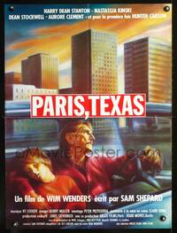 a454 PARIS, TEXAS French 23x32 movie poster '84 Wenders, Peellant art!