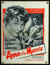 a483 TWO LOVES French 23x32 movie poster '61 Shirley MacLaine, Harvey