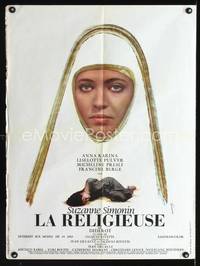 a446 NUN French 23x32 movie poster '66 Anna Karina, Suzanne Simonin