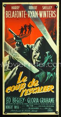 a495 ODDS AGAINST TOMORROW French 16x31 movie poster '59 Grinsson art!