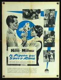 a456 PIGEON THAT TOOK ROME French 23x32 movie poster '62 Heston