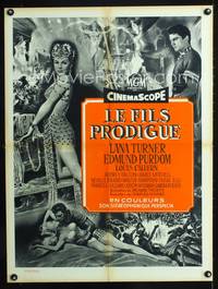 a458 PRODIGAL French 23x32 movie poster '55 sexy Lana Turner, Purdom