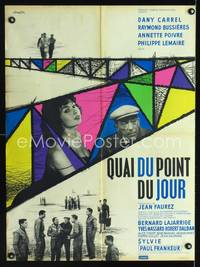 a459 QUAI DU POINT DU JOUR French 23x32 movie poster '60 Broutin art!