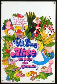 a500 ALICE IN WONDERLAND French 15x21 movie poster R70s different!