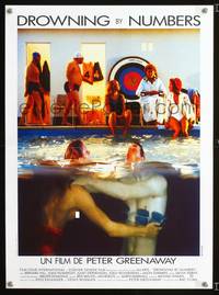 a524 DROWNING BY NUMBERS French 15x21 movie poster '88 Peter Greenaway