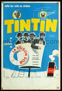 a557 TINTIN ET LE MYSTERE DE LA TOISON D'OR French 15x21 movie poster '61