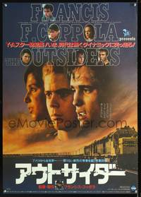 a222 OUTSIDERS Japanese movie poster '82 Francis Ford Coppola, Hinton