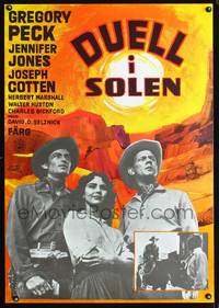 a086 DUEL IN THE SUN Swedish movie poster R69 cool Walter Bjorne art!