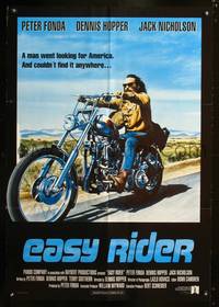 a087 EASY RIDER Swedish movie poster R93 Dennis Hopper on motorcycle!