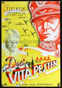 a119 SKELETON ON HORSEBACK Swedish movie poster '37 Haas, Geson art!