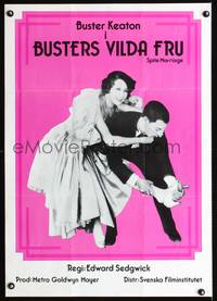 a123 SPITE MARRIAGE Swedish 24x34 R70s Buster Keaton, Sebastian