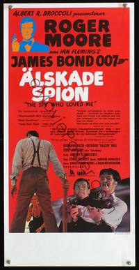 a144 SPY WHO LOVED ME Swedish stolpe movie poster '77 James Bond!