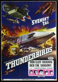 a128 THUNDERBIRDS ARE GO Swedish movie poster '66 cool artwork!