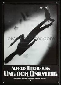 a135 YOUNG & INNOCENT Swedish 24x33 R85 Alfred Hitchcock