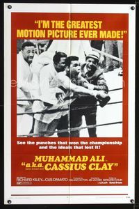 b026 A.K.A. CASSIUS CLAY one-sheet movie poster '70 champion boxer Muhammad Ali!