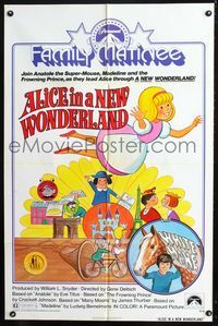 b034 ALICE OF WONDERLAND IN PARIS one-sheet R75 Crockett Johnson, James Thurbur, and other authors!