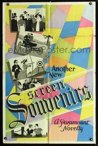 b047 ANOTHER NEW SCREEN SOUVENIRS one-sheet movie poster '32 A Paramount Novelty, cool design!