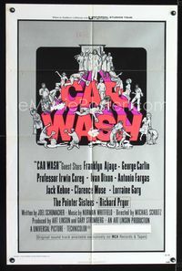 b107 CAR WASH one-sheet movie poster '76 George Carlin, Richard Pryor, Drew Struzan art!