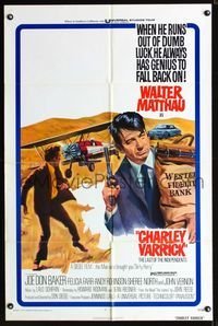 b115 CHARLEY VARRICK one-sheet movie poster '73 Walter Matthau in Don Siegel crime classic!