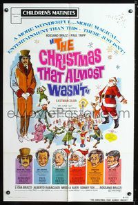 b119 CHRISTMAS THAT ALMOST WASN'T one-sheet movie poster R72 Rossano Brazzi