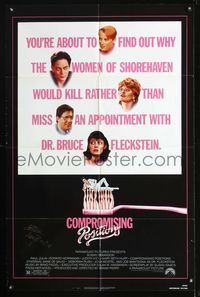 b133 COMPROMISING POSITIONS signed one-sheet poster '85 by Mary Beth Hurt, Frank Perry comedy!