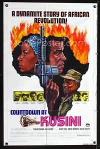 b139 COUNTDOWN AT KUSINI one-sheet movie poster '76 a dynamite story of African revolution!