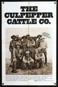 b150 CULPEPPER CATTLE CO. one-sheet movie poster '72 Gary Grimes, cool cast portrait!