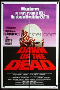 b162 DAWN OF THE DEAD one-sheet movie poster '79 George Romero, there's no more room in HELL!