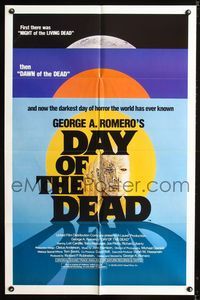 b163 DAY OF THE DEAD one-sheet movie poster '85 George Romero living dead horror sequel!
