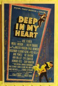 b172 DEEP IN MY HEART one-sheet movie poster '54 MGM's finest all-star musical!