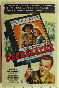 b175 DEERSLAYER one-sheet movie poster '43 from James Fenimore Cooper's novel!