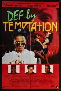 b176 DEF BY TEMPTATION one-sheet movie poster '90 Kadeem Hardison, Troma rap horror!