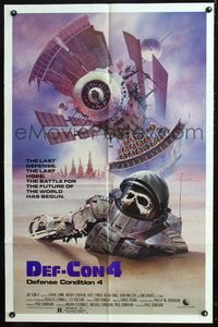 b177 DEF-CON 4 one-sheet movie poster '84 cool R. Obero post apocalyptic sci-fi artwork!