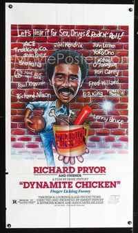 b200 DYNAMITE CHICKEN one-sheet poster R82 great artwork of Richard Pryor by Green, all-star cast!