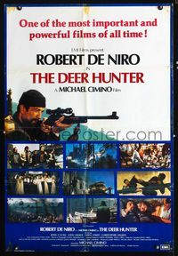 b174 DEER HUNTER English one-sheet '78 Robert De Niro, Michael Cimino, different full color image!