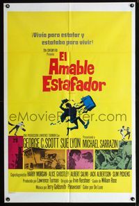 b241 FLIM-FLAM MAN Spanish/U.S. one-sheet movie poster '67 George C. Scott, Sue Lyon