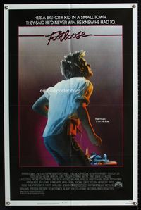 b245 FOOTLOOSE one-sheet movie poster '84 competitive dancer Kevin Bacon!