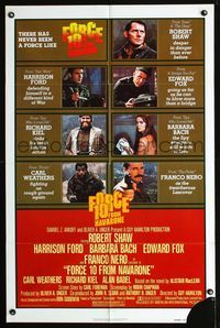b246 FORCE 10 FROM NAVARONE advance one-sheet poster '78 Harrison Ford billed as From Star Wars!