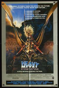 b308 HEAVY METAL style A one-sheet '81 great Chris Achiellos art, classic musical animation!