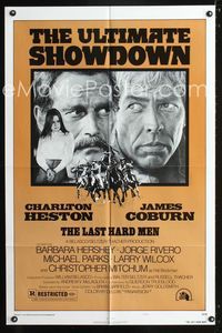 b365 LAST HARD MEN style C one-sheet movie poster '76 Charlton Heston, James Coburn, Barbara Hershey