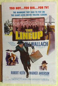 b372 LINEUP one-sheet movie poster '58 Don Siegel & Eli Wallach classic film noir!