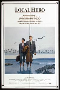 b375 LOCAL HERO one-sheet movie poster '83 Bill Forsyth Scottish classic with Burt Lancaster!