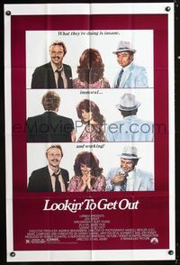 b380 LOOKIN' TO GET OUT one-sheet movie poster '82 Jon Voight & Ann-Margret are insane & immoral!