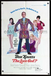 b382 LOVE GOD one-sheet movie poster '69 sexy most romantic Don Knotts!